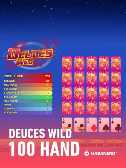 Deuces Wild 100 Hand