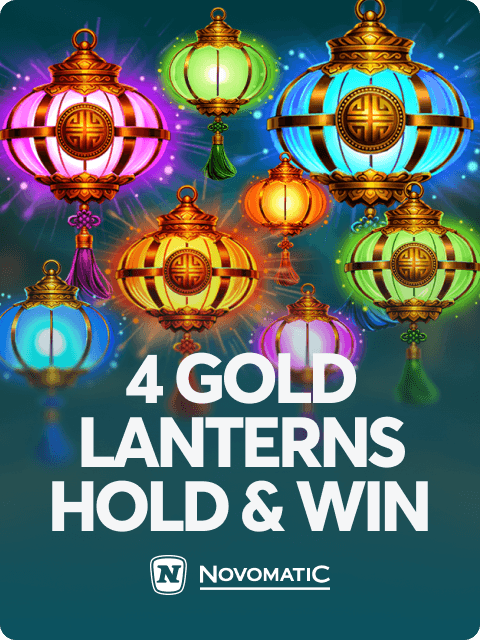 4 Gold Lanterns Hold & Win